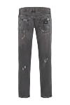 Blue cotton jeans for men Dolce & Gabbana - scuffed effect;. 100% cotton;. Fastener: button, zipper;. two side pockets in front, two in back;. Country of manufacture: Italy. Care: specialized cleaning - photo 6