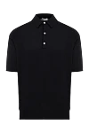 Colombo Black cotton polo shirt for men - 100% cotton. Buttons. Country of manufacture: Italy. Care: specialized cleaning - photo 1