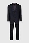 Brioni Black wool and silk men's suit - Slit. 85% wool, 15% silk. Closure: Buttons, hook. Chest pocket, two flap pockets. Three pockets. Two side pockets, two back pockets with buttons. Lining: 100% cupro. Country of manufacture: Italy. Care: specialized cleaning - photo 1