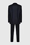 Black wool and silk men's suit Brioni - Slit. 85% wool, 15% silk. Closure: Buttons, hook. Chest pocket, two flap pockets. Three pockets. Two side pockets, two back pockets with buttons. Lining: 100% cupro. Country of manufacture: Italy. Care: specialized cleaning - photo 6