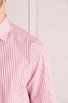 Brioni Рубашка из хлопка розовая мужская розовая - узор крупная и мелкая полоска. 100% хлопок. пуговицы. Страна производитель: Италия. Уход: специализированная чистка - фото 5