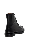 Men's black leather boots Gucci - 100% leather. Closure: Lace-up, zipper. Sole Height: 2 cm. Polyurethane. Country of manufacture: Italy. Care: specialized cleaning - photo 4