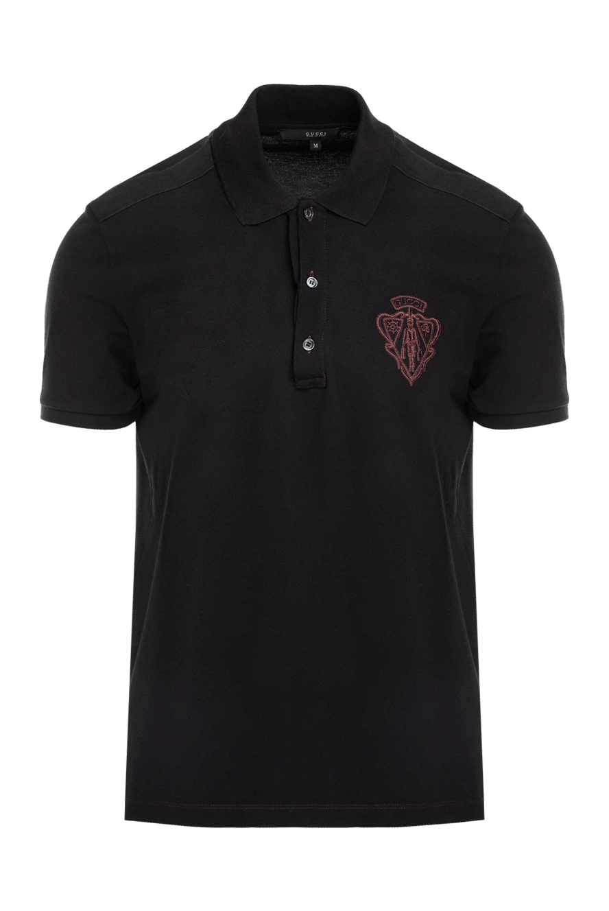 Gucci Cotton polo brown for men - Brand logo embroidery. 100% cotton. Buttons. Country of manufacture: Italy. Care: specialized cleaning - photo 1