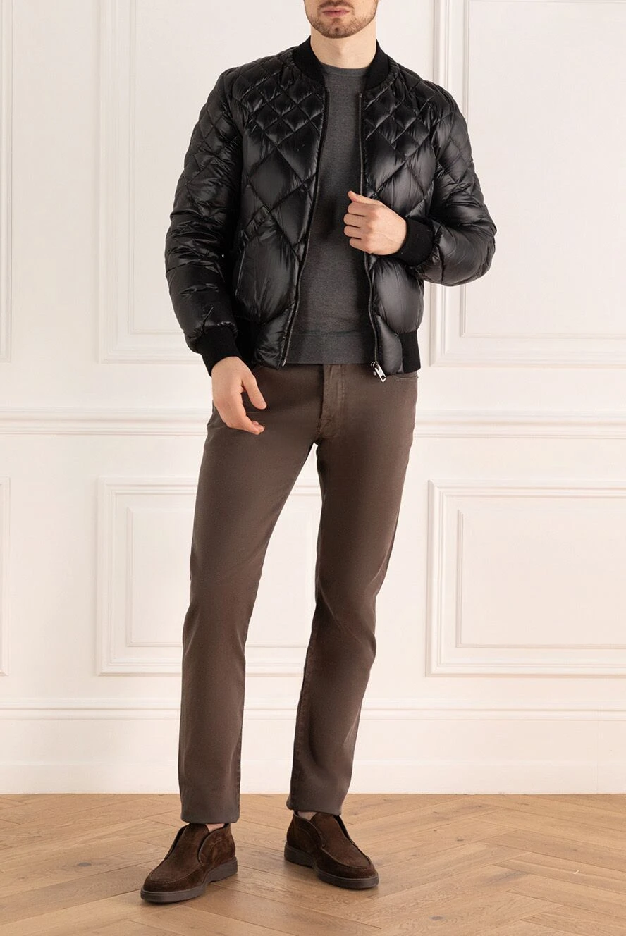 Dolce & Gabbana men's down jacket made of polyamide black 123624