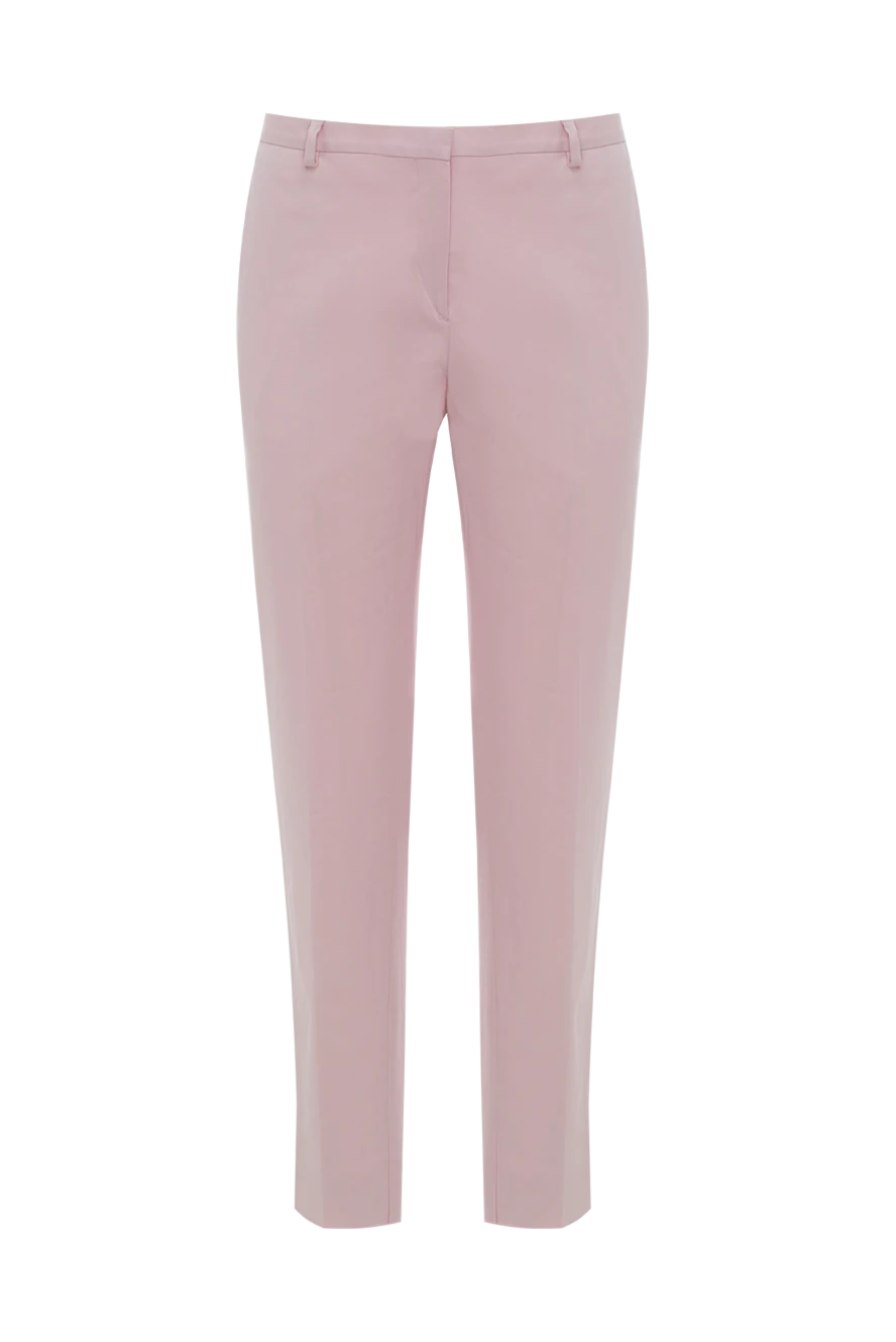 Malo Women's straight-leg pants pink - two side pockets. cotton, elastane. hook, zipper. Country of manufacture: Italy. Care: specialized cleaning - photo 1