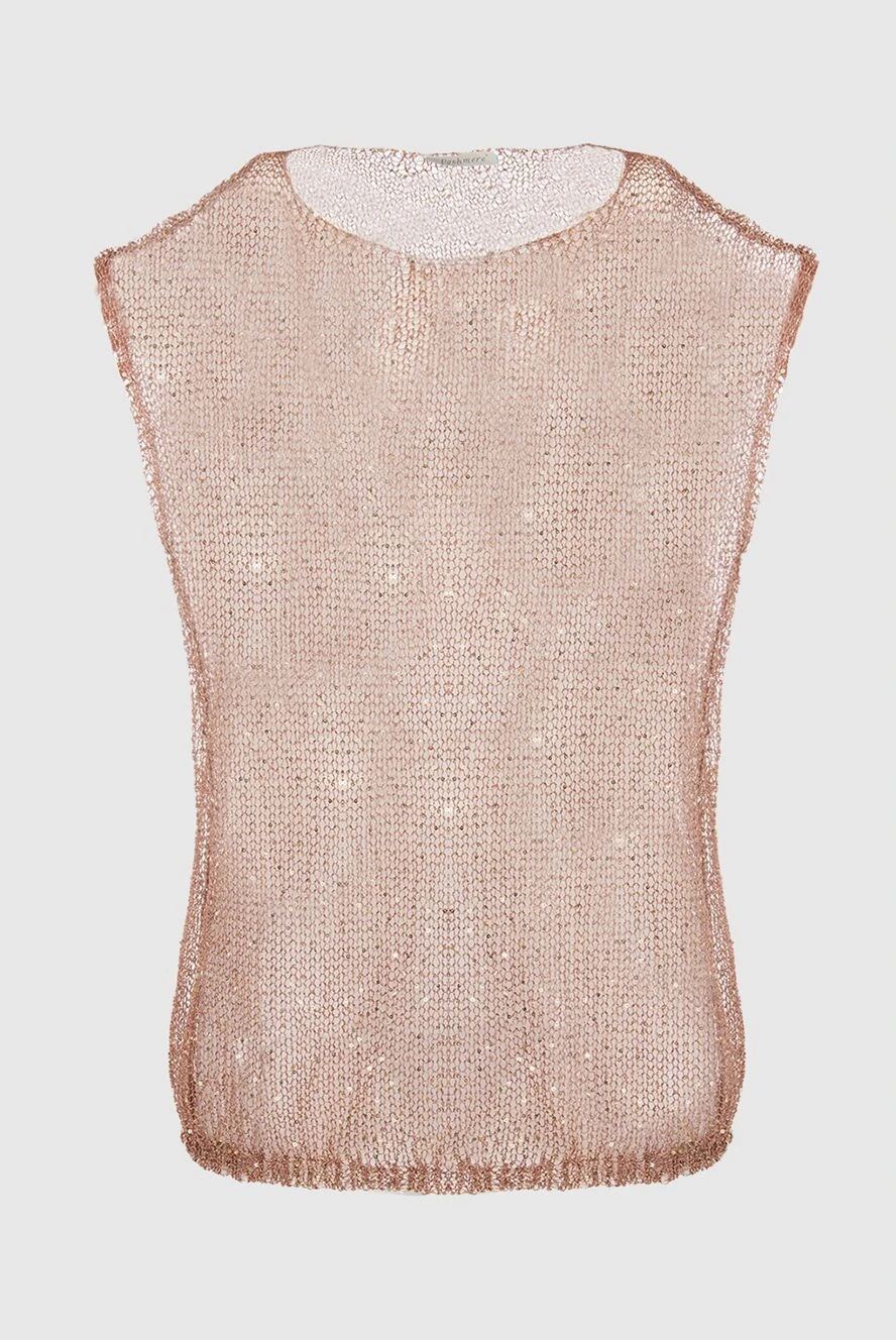 Pashmere Топ из шелка и вискозы розовый женский - 50% шелк, 50% вискоза. Страна производитель: Италия. Уход: специализированная чистка - фото 1