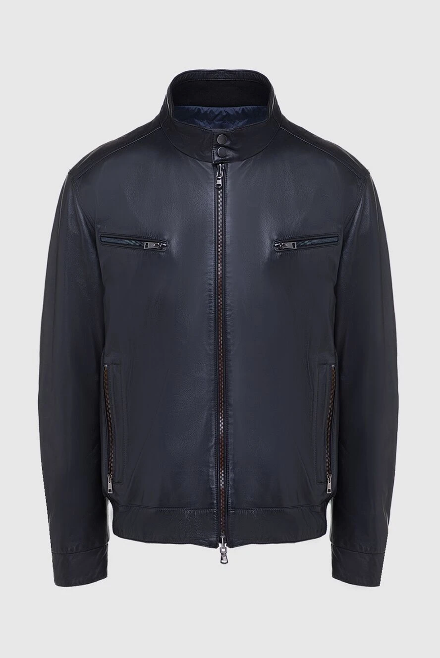 Gallotti black leather jacket for men 135523 Men loaks Domino Online Store Ukraine