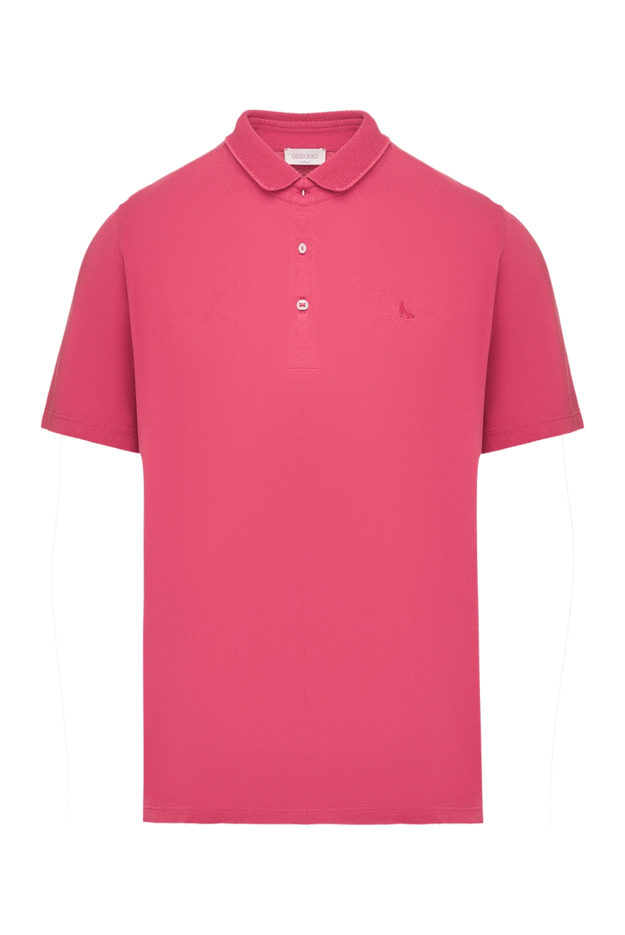 Gran Sasso Cotton polo pink for men - Brand logo embroidery. 100% cotton. Buttons. Country of manufacture: Italy. Care: specialized cleaning - photo 1