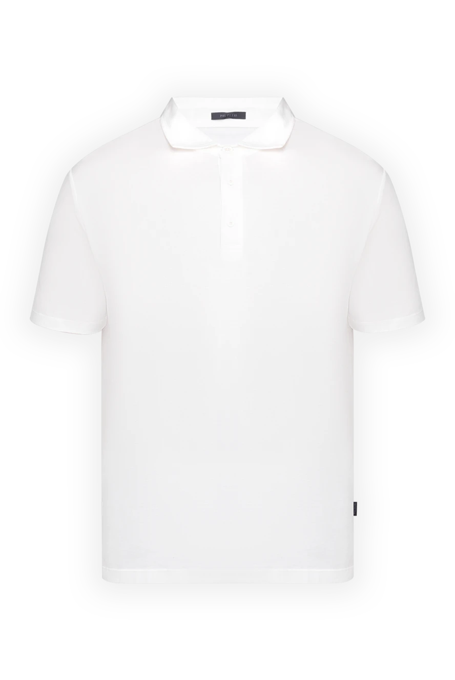 Pal Zileri Polo made of cotton white for men - 100% cotton. Buttons. Country of manufacture: Italy. Care: specialized cleaning - photo 1