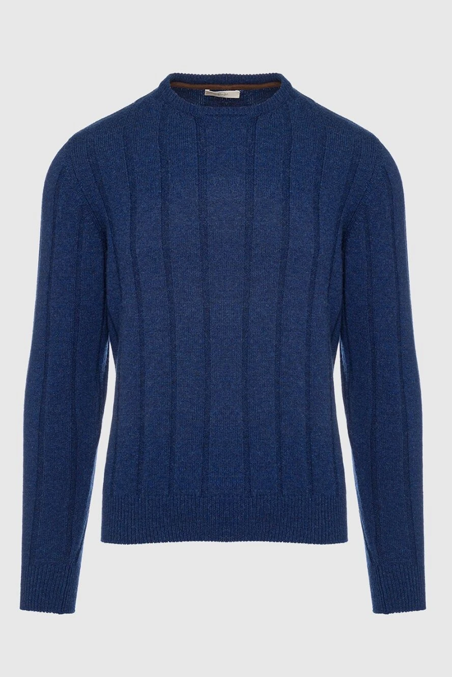 Casheart Blue cashmere jumper for men - 100% cashmere. Country of manufacture: Italy. Care: specialized cleaning - photo 1