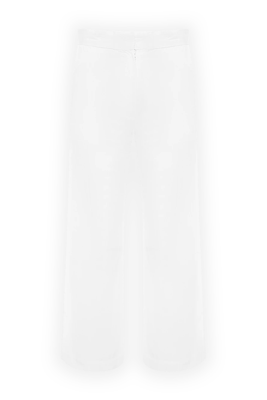 Ermanno Scervino Women's classic cotton pants white - five pockets. cotton. zipper, button. Country of manufacture: Italy. Care: specialized cleaning - photo 1