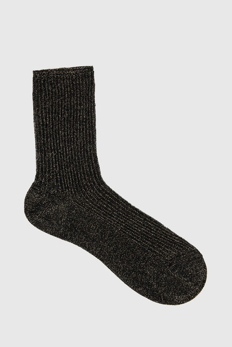 Story Loris Women's socks with a shimmer black - lurex. viscose, polyester. Country of manufacture: Italy. Care: specialized cleaning - photo 1