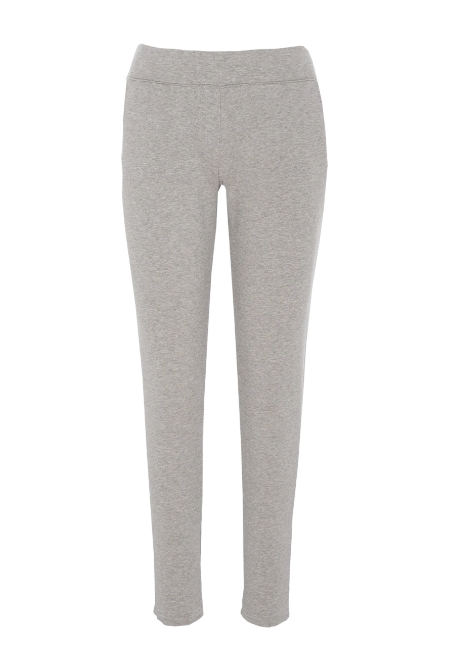 Casheart Gray pants for women - 85% cotton, 10% polyamide, 5% elastane. Closure: drawstring. two side pockets and two back pockets. Country of manufacture: Italy. Care: specialized cleaning - photo 1