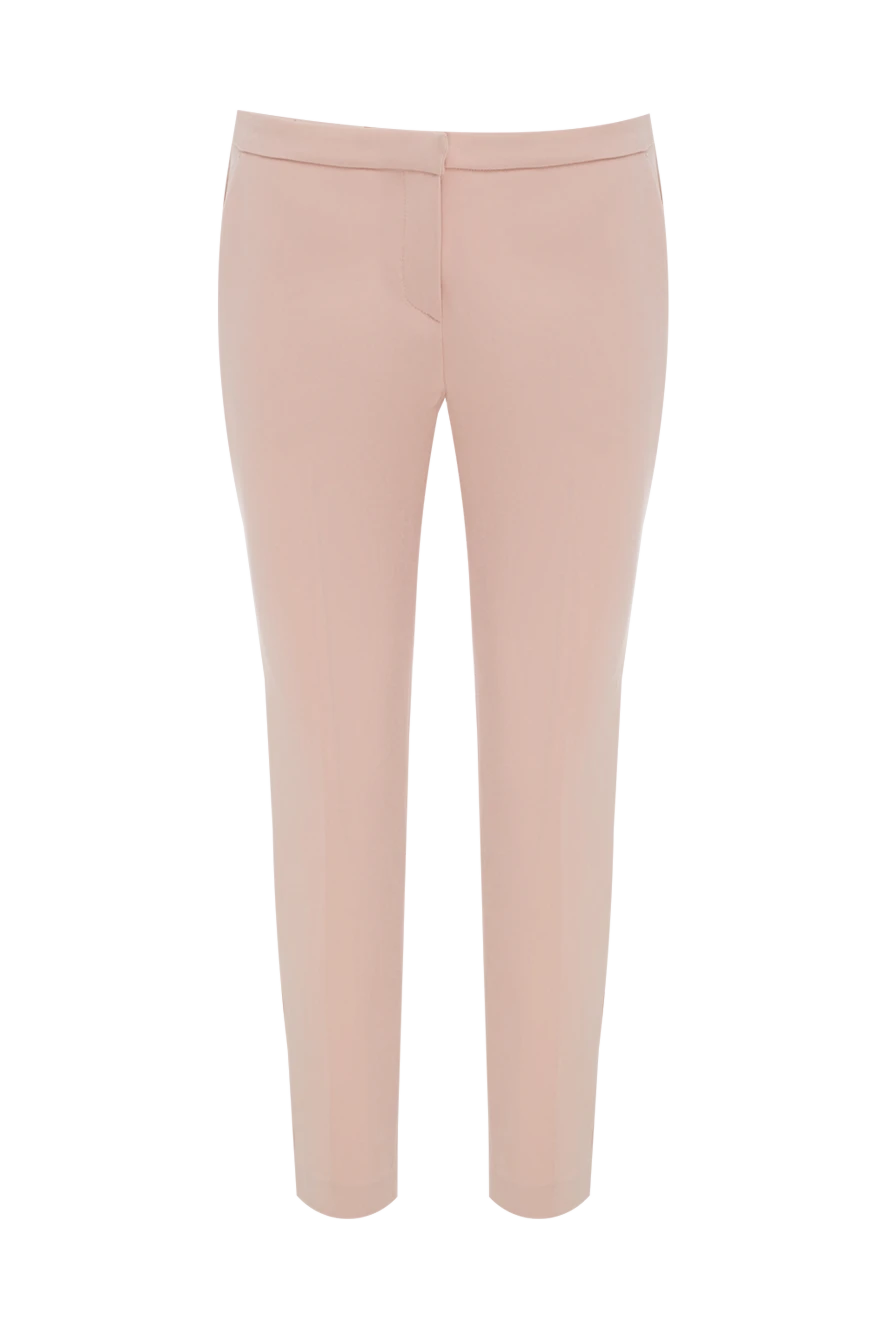 Ermanno Scervino Women's slim-fit pants pink - two pockets. polyester, acetate. zipper, button. Country of manufacture: Italy. Care: specialized cleaning - photo 1