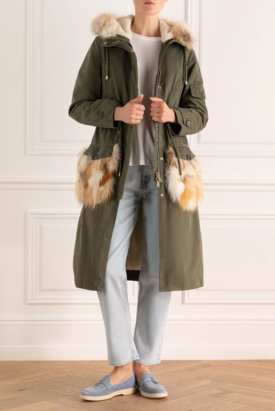 【超特価】極美品✨ERMANNO SCERVINOモッズコート　ファーコート Ermanno Scervino women's military style parka with fur pockets