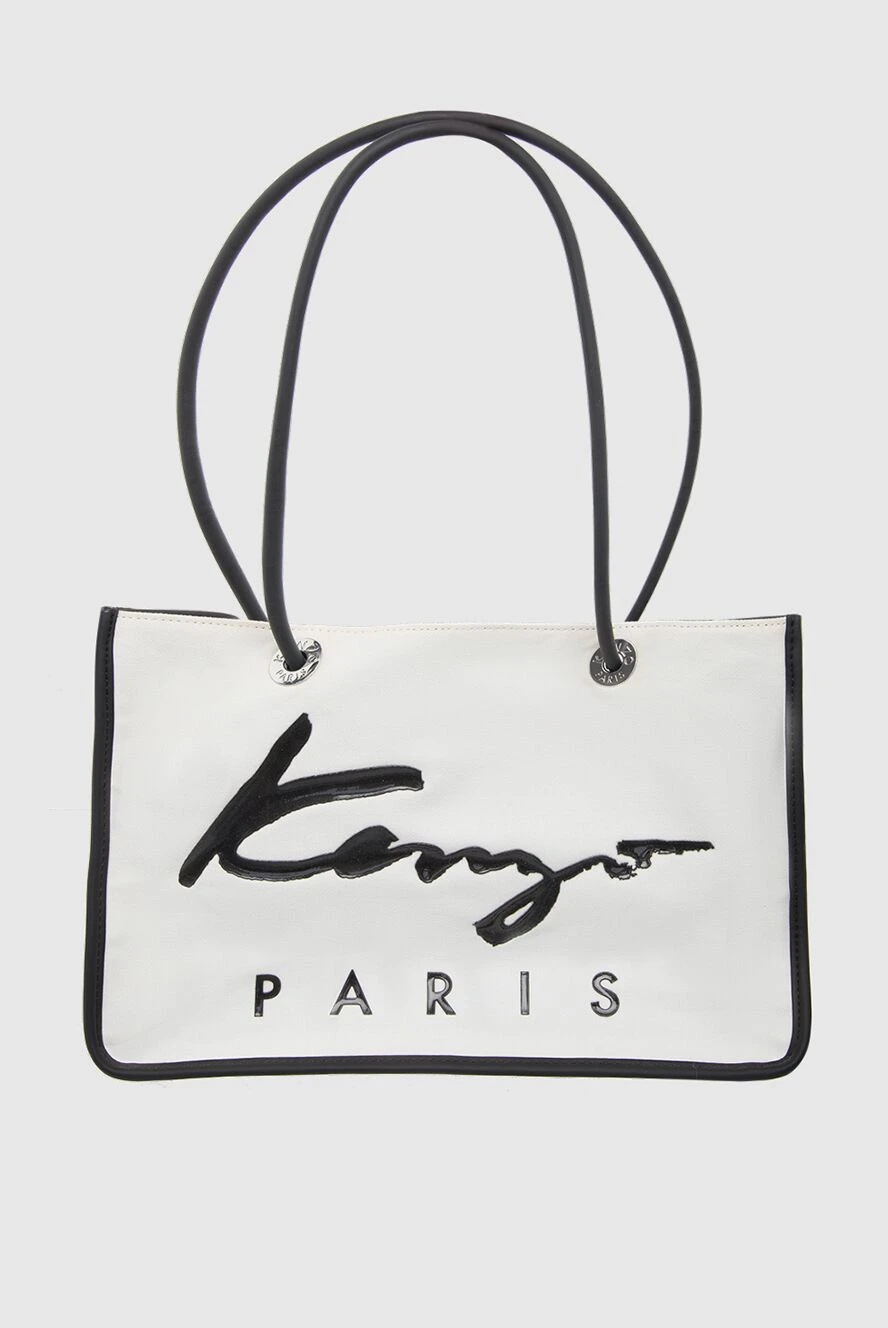 Kenzo white cotton and leather bag for women 139513 black friday Domino Online Store Ukraine