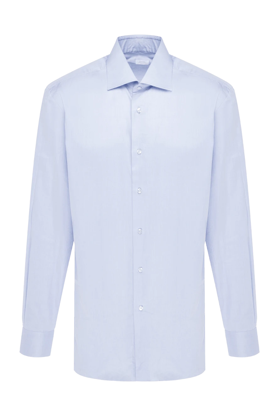 Barba Napoli Сорочка из хлопка голубая мужская - 100% хлопок. пуговицы. Страна производитель: Италия. Уход: специализированная чистка - фото 1