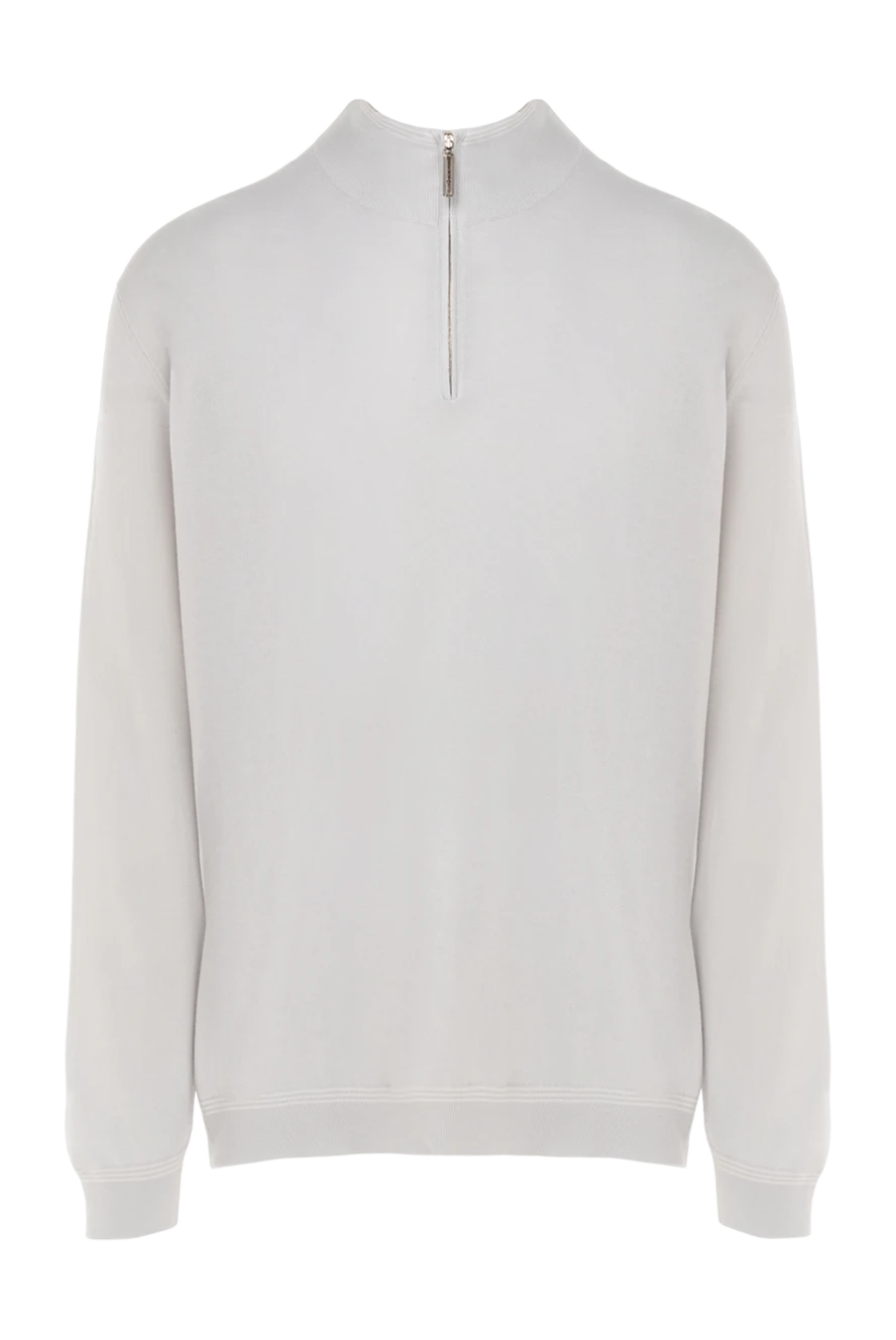 Stefano Ricci Тройер з бавовни та шовку сірий чоловічий - 70% бавовна, 30% шовк. Блискавка. Країна виробник: Італія. Догляд: спеціалізоване чищення - фото 1