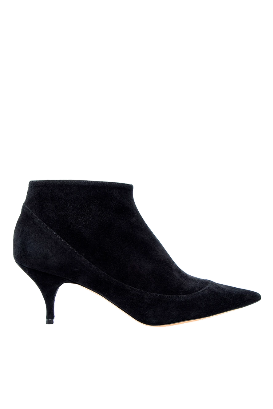 Nina Ricci Women's black suede boots with a pointed toe and low heels - stitching. suede. Heel height: 5 centimeters. zipper. Country of manufacture: Italy. Care: specialized cleaning - photo 1