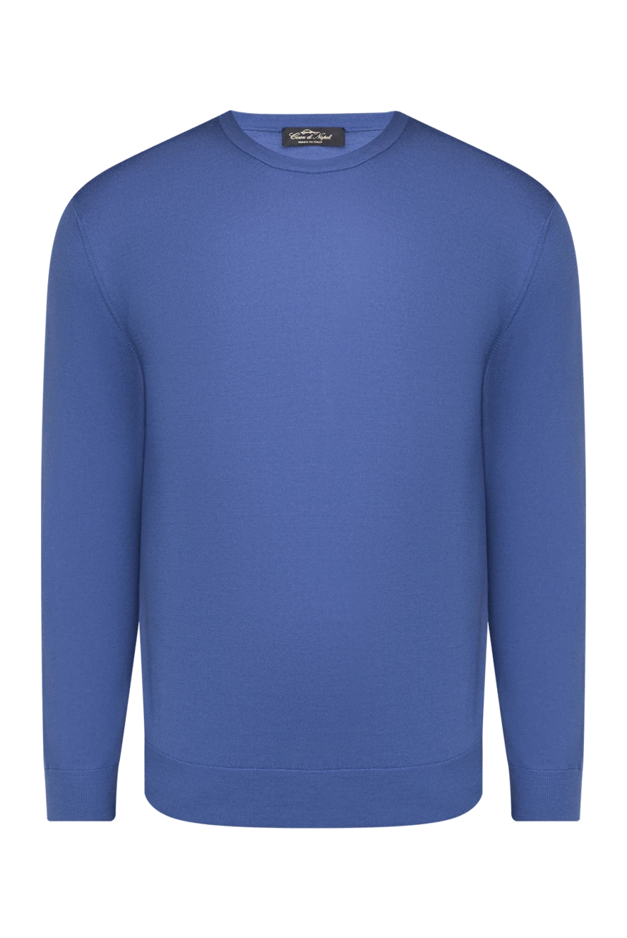 Cesare di Napoli Blue wool sweater for men - 100% wool. Country of manufacture: Italy. Care: specialized cleaning - photo 1