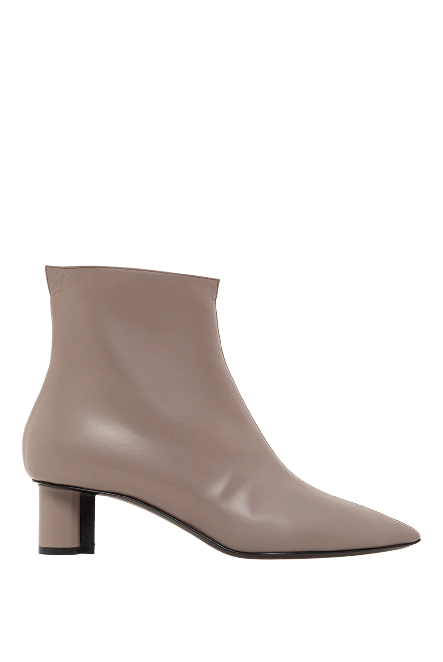 Stephen Venezia Women's gray leather boots decorated with fur - stitching. leather. Heel height: 4 centimeters. zipper. Country of manufacture: Italy. Care: specialized cleaning - photo 1