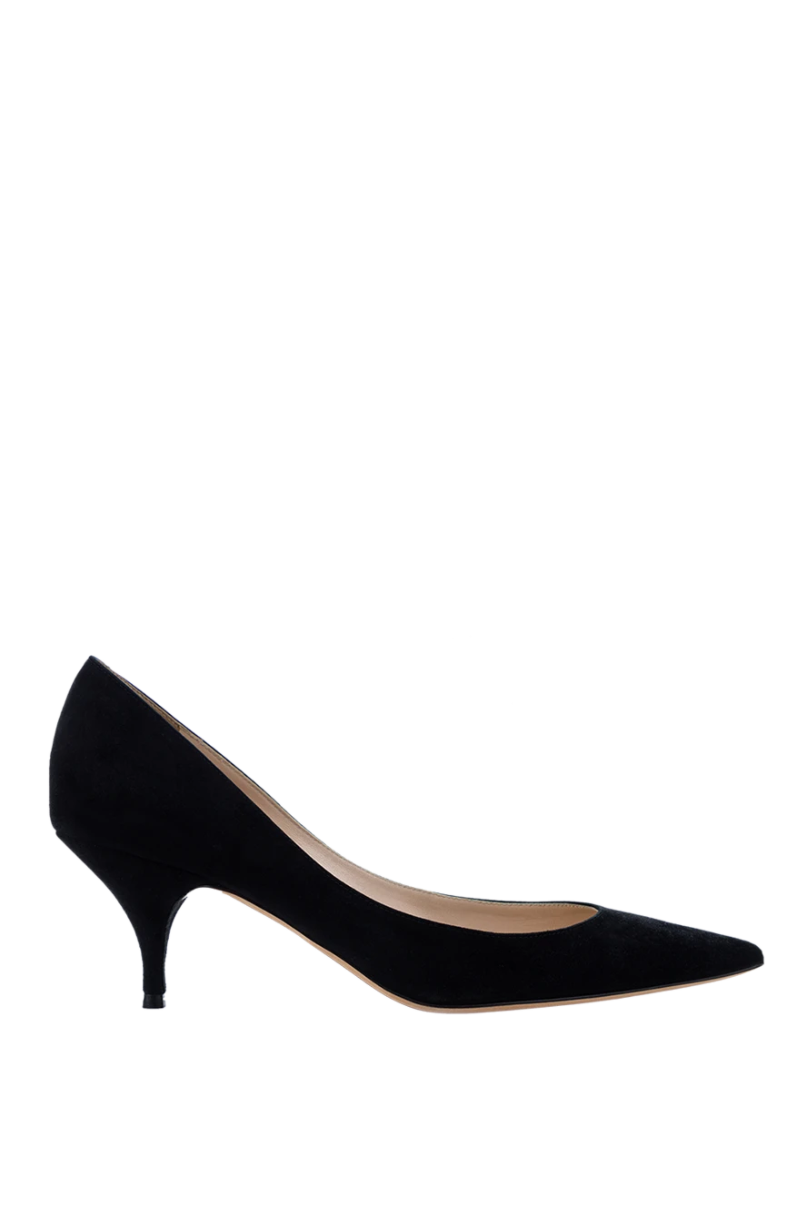 Nina Ricci Women's black suede pumps with a logo on the insole - logo on the insole. suede. Heel height: 7 centimeters. Country of manufacture: Italy. Care: specialized cleaning - photo 1