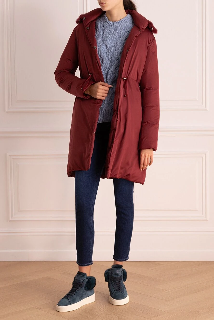 Giambattista Valli down jacket made of burgundy polyester for women 142242 Women down coats Domino Online Store Ukraine