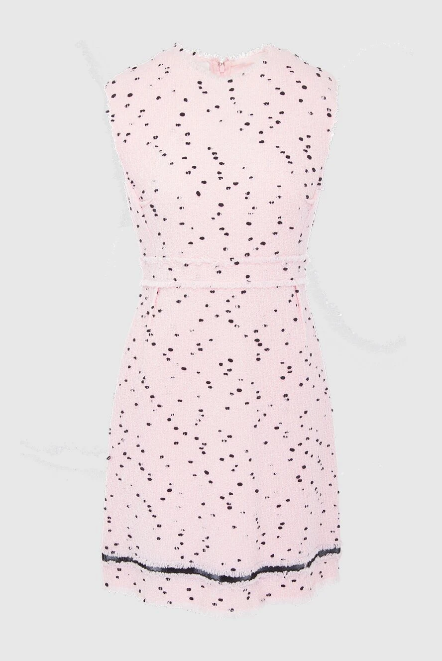 Giambattista Valli Pink dress for women - zipper. Decoration: polka dot pattern, contrasting stripe on the hem, sleeveless. 79% wool, 15% polyamide, 3% cashmere, 3% polyester. Country of manufacture: Italy. Care: specialized cleaning - photo 1