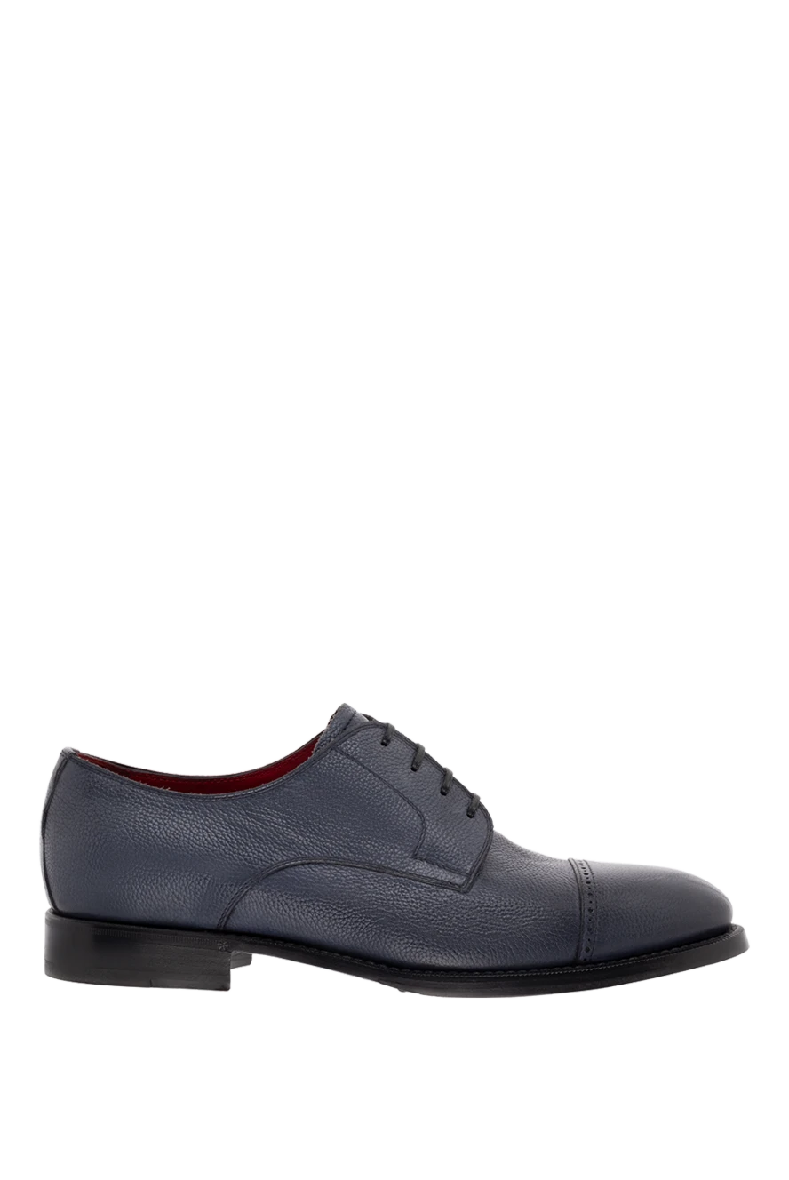 Barrett Blue leather men's shoes - Composition: 100% leather. Clasp: Lace-up. Interior: Leather. Insole: Leather. Heel height: 2cm. Outsole: Other materials. Country of manufacture: Italy. Care: specialized cleaning - photo 1