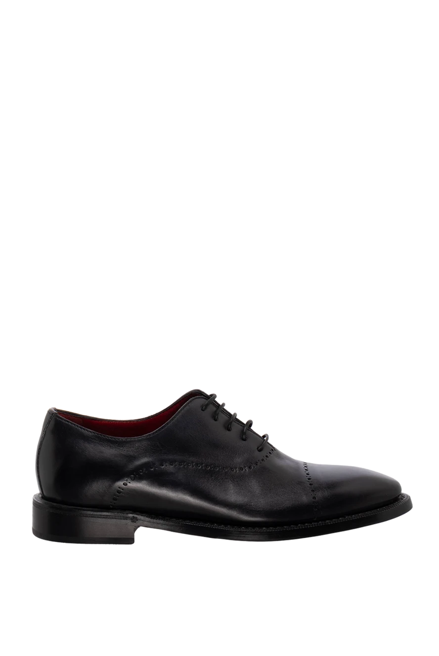 Barrett Men's black leather shoes - Decor: Perforation. Composition: 100% leather. Clasp: Lace-up. Interior: Leather. Insole: Leather. Heel height: 2cm. Outsole: Other materials. Country of manufacture: Italy. Care: specialized cleaning - photo 1