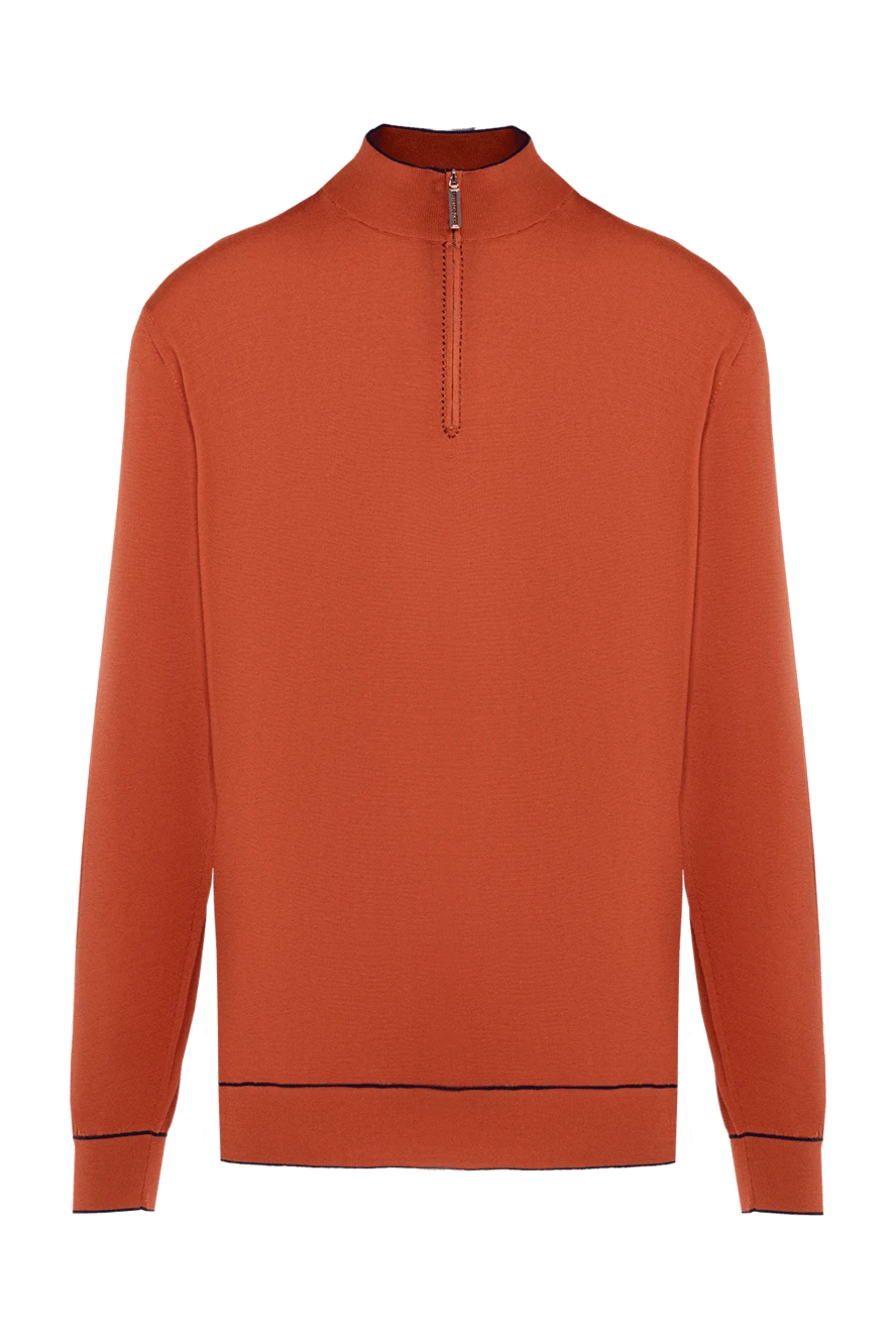 Stefano Ricci Троєр з шовку помаранчевий чоловічий - 100% шовк. Блискавка. Країна виробник: Італія. Догляд: спеціалізоване чищення - фото 1