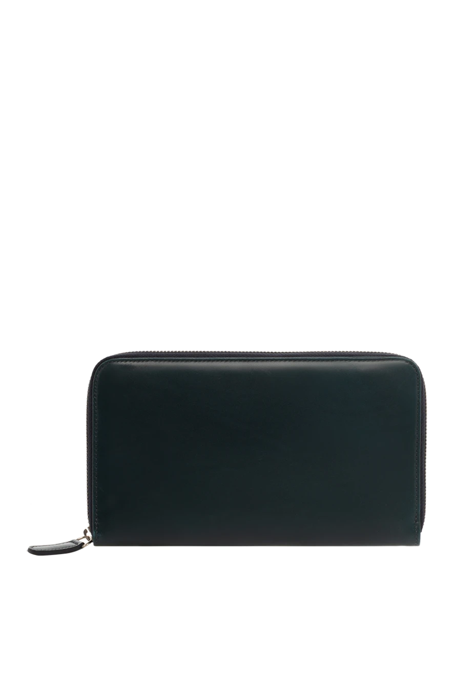 Cesare di Napoli Black men's clutch bag made of genuine leather - 100% genuine leather. Closure: Zipper. Two compartments. Country of manufacture: Italy. Care: specialized cleaning - photo 1