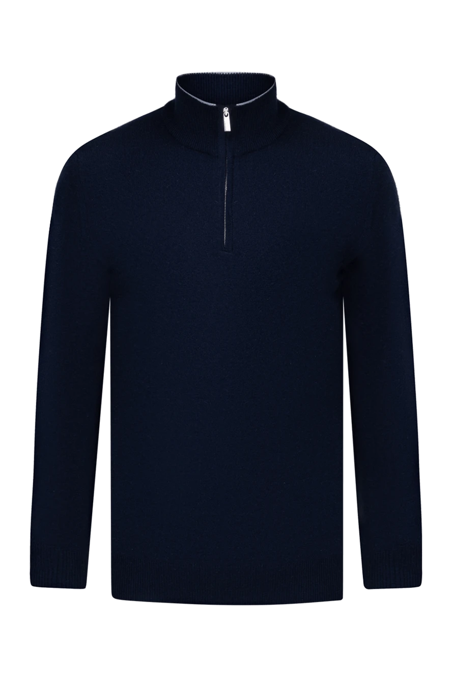 Casheart Cashmere troyer blue for men - 100% cashmere. Closure: Zipper. Country of manufacture: Italy. Care: specialized cleaning - photo 1