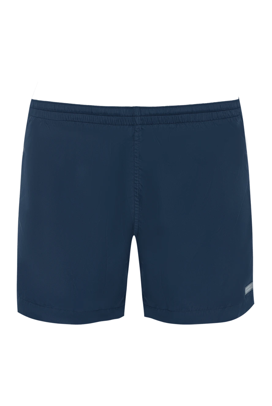 Malo Blue polyamide beach shorts for men - two side, one back. 100% polyamide. Country of manufacture: Italy. Care: specialized cleaning - photo 1