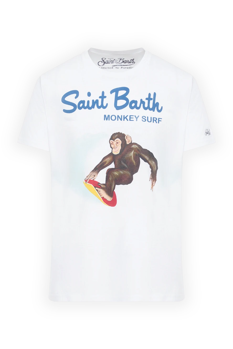 MC2 Saint Barth White cotton T-shirt for men - print. 100% cotton. Country of manufacture: Italy. Care: specialized cleaning - photo 1