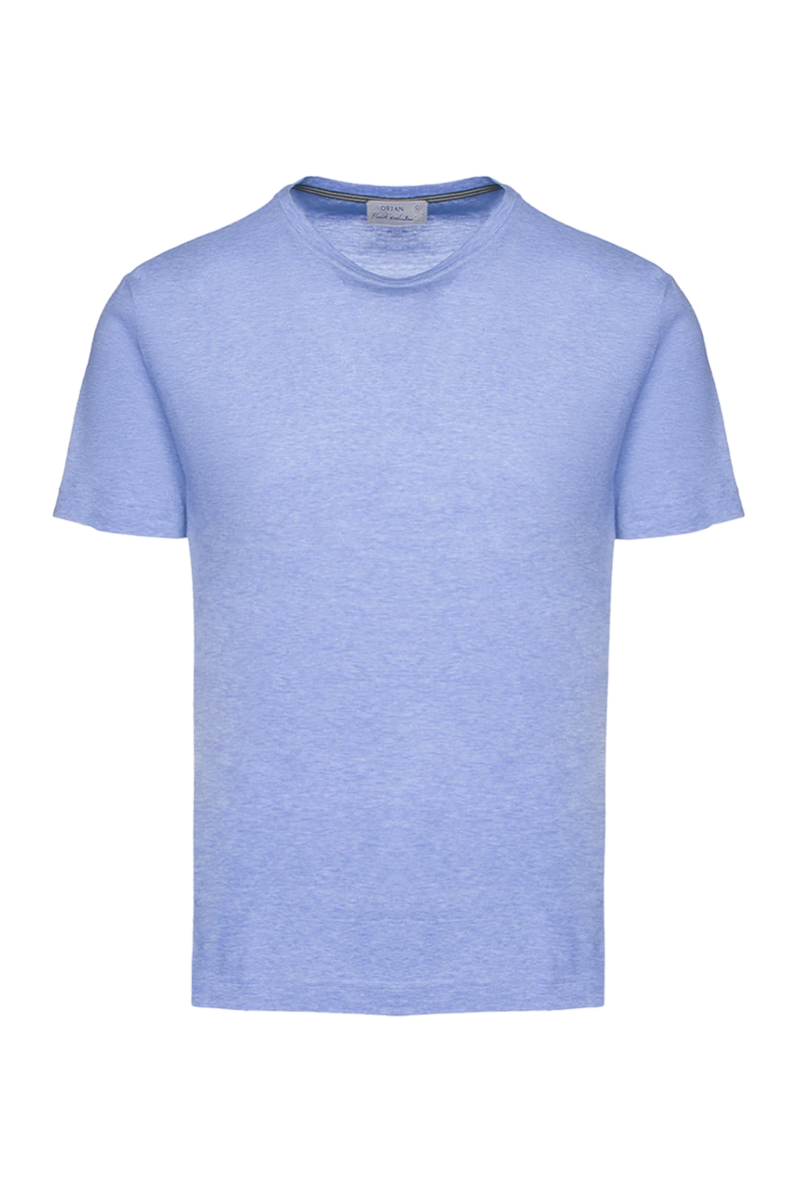 Orian Blue cotton T-shirt for men - 100% cotton. Country of manufacture: Italy. Care: specialized cleaning - photo 1