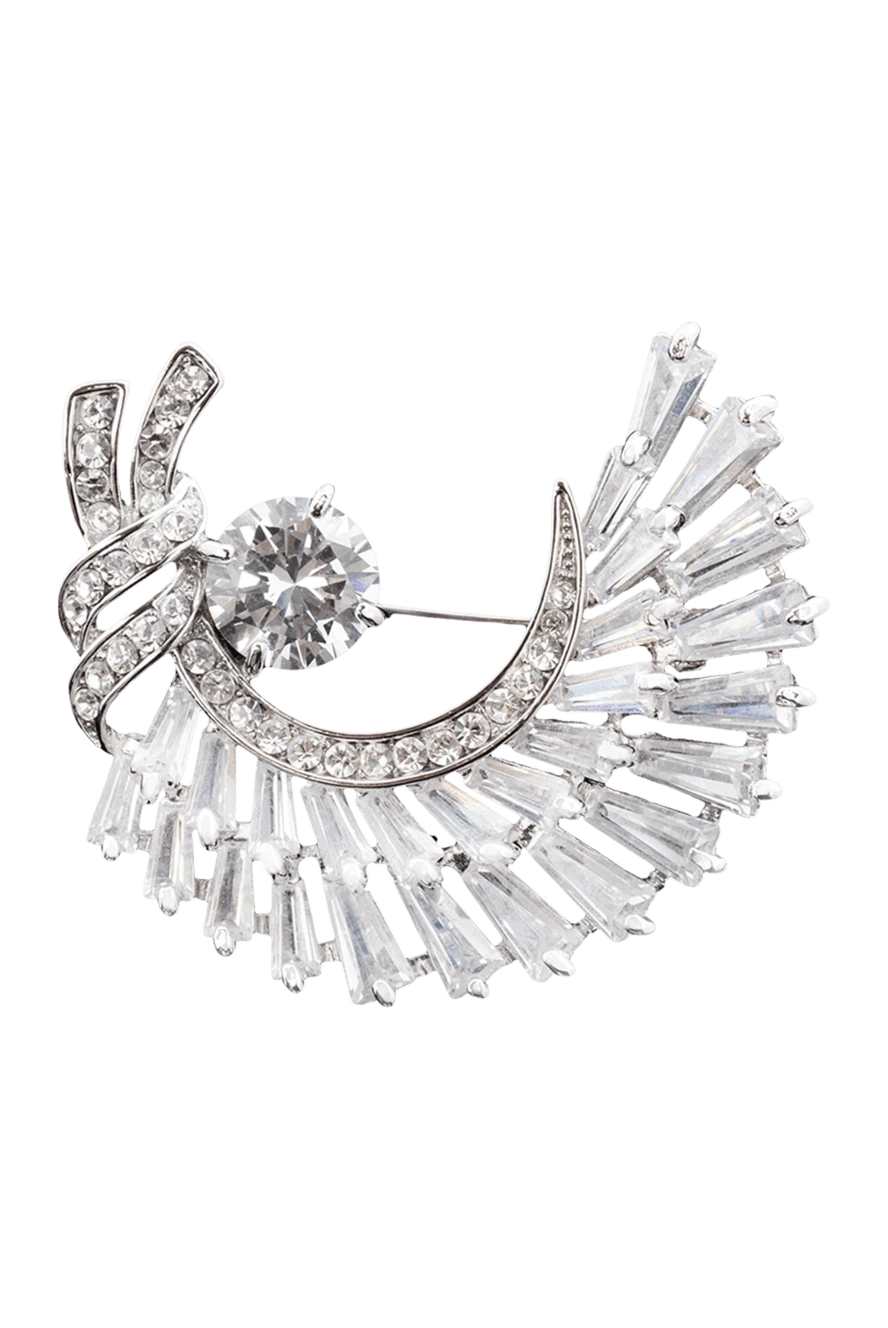Annabella Gray metal Brooch for women - crystals. 100% metal. Country of manufacture: Italy. Care: specialized cleaning - photo 1