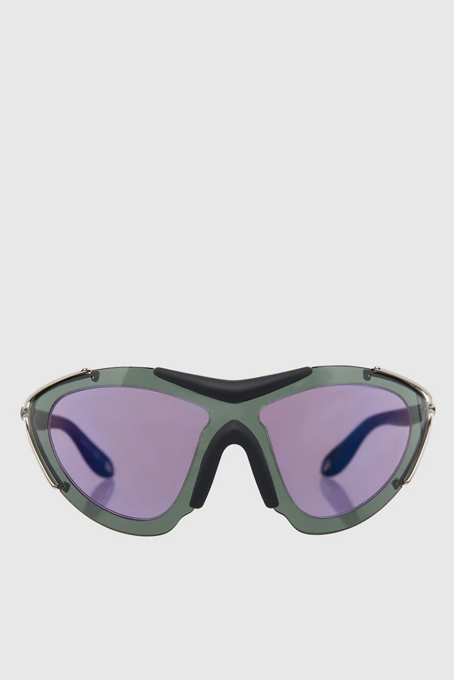 Givenchy Green glasses for women with a purple lens - fantasy shape of the Frame. Additional: UV protection, scratch protection, case included. plastic, metal. Country of manufacture: Italy. Care: specialized cleaning - photo 1