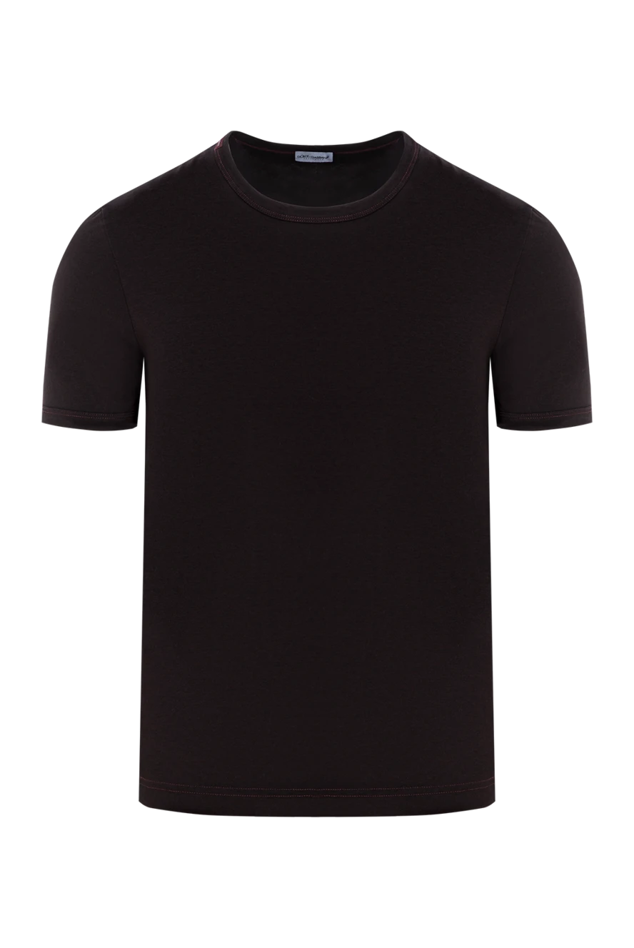 Dolce & Gabbana Футболка из хлопка бордовая мужская - 100% хлопок. Страна производитель: Италия. Уход: специализированная чистка - фото 1