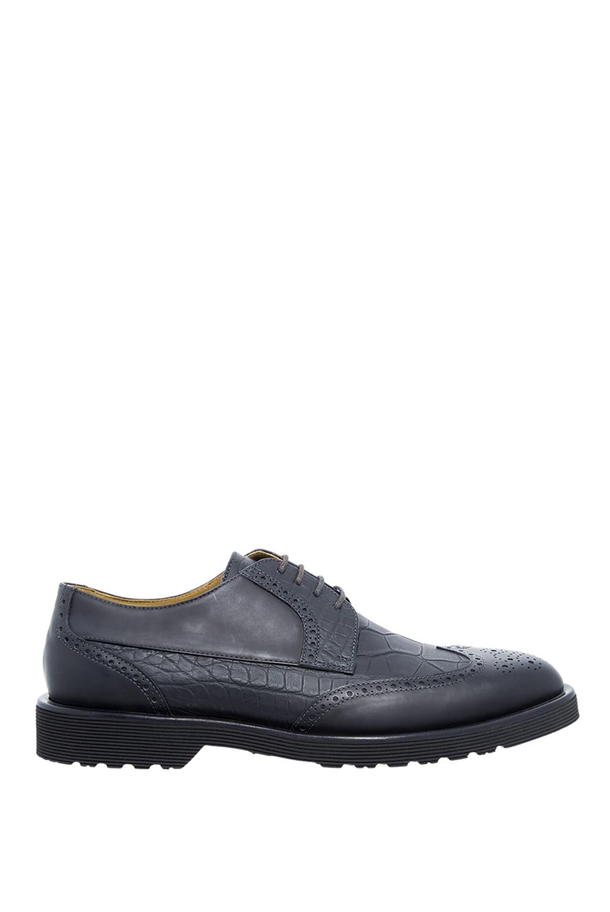 Tardini Shoes for men from alligator leather black - Perforation, alligator leather inserts. 100% alligator leather. Lace. Interior finish: Leather. Insole: Leather. Heel height: 2 cm. Other materials. Country of manufacture: Italy. Care: specialized cleaning - photo 1