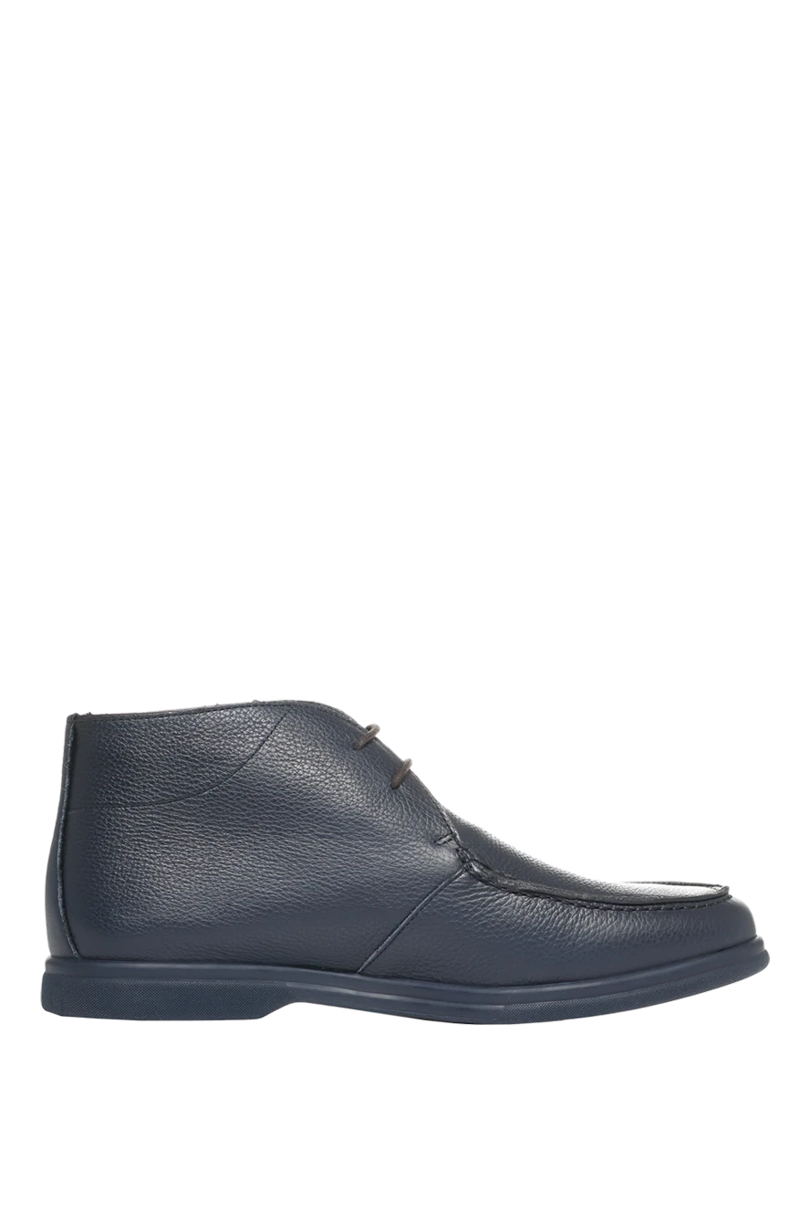 Andrea Ventura Men's leather boots black - 100% leather, fur. Lace-up. Shaft height: 11 cm. Sole Height: 2 cm. Outsole: Other materials. Country of manufacture: Italy. Care: specialized cleaning - photo 1