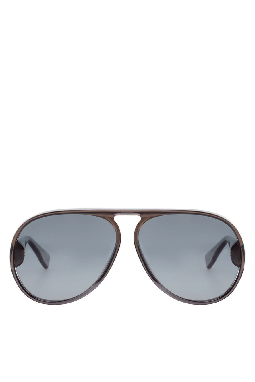 Dior Men's gray metal and plastic sunglasses for sun protection - fantasy shape of the Frame, logo on the temple. UV protection, scratch protection, case included. plastic, metal. Country of manufacture: Italy. Care: specialized cleaning - photo 1