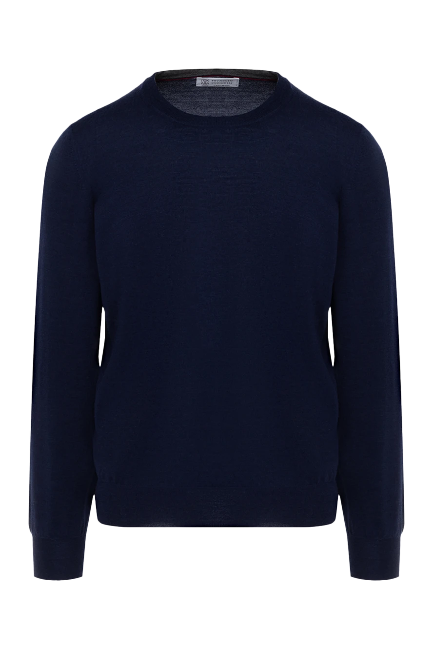 Brunello Cucinelli Long sleeve wool and cashmere sweater for men black - 10% cashmere, 90% wool. Country of manufacture: Italy. Care: specialized cleaning - photo 1