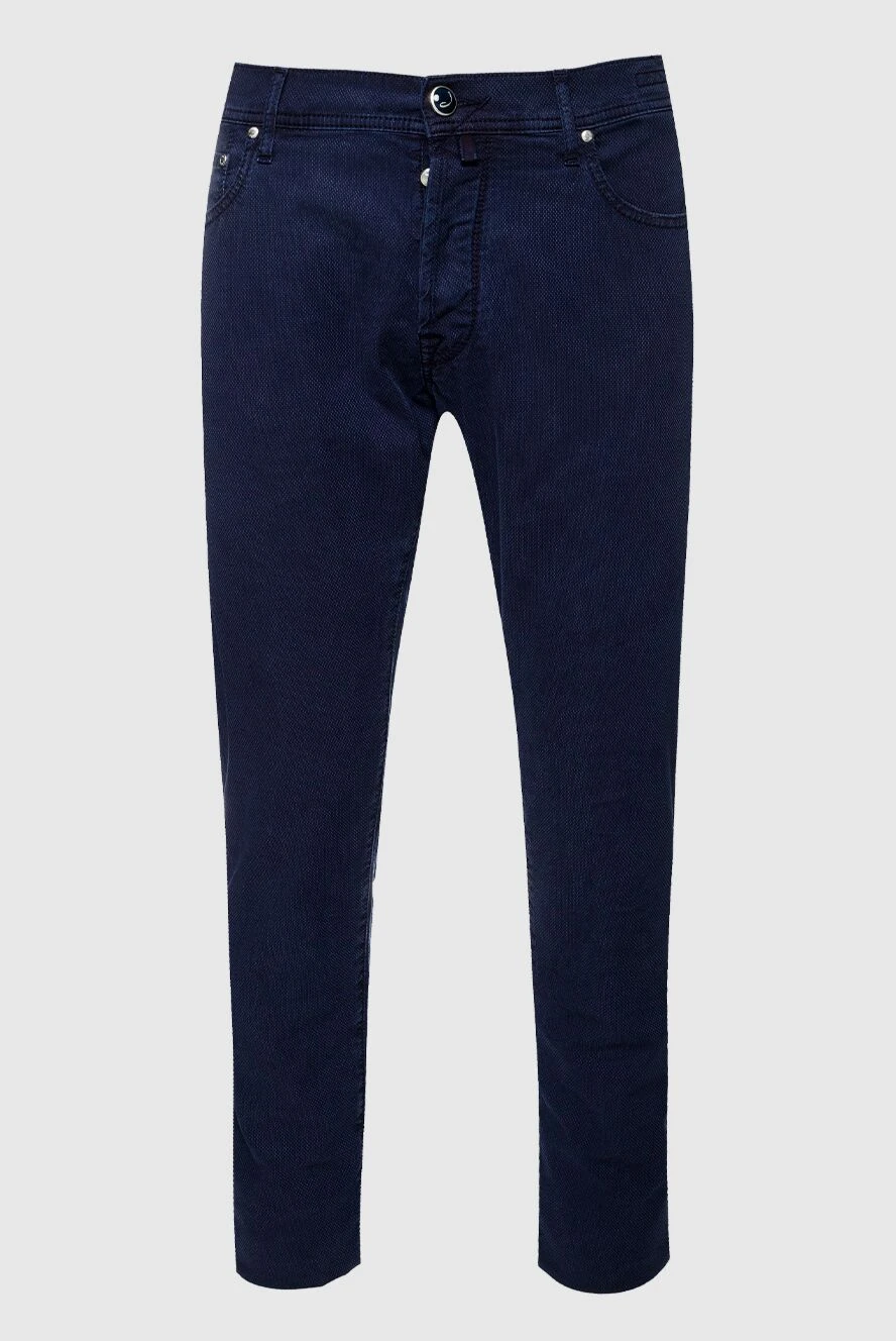 Jacob Cohen Pants blue - zip, button. Decoration: no. two side pockets in front, two in the back. 63% cotton, 34% lyocell, 3% elastane - photo 1