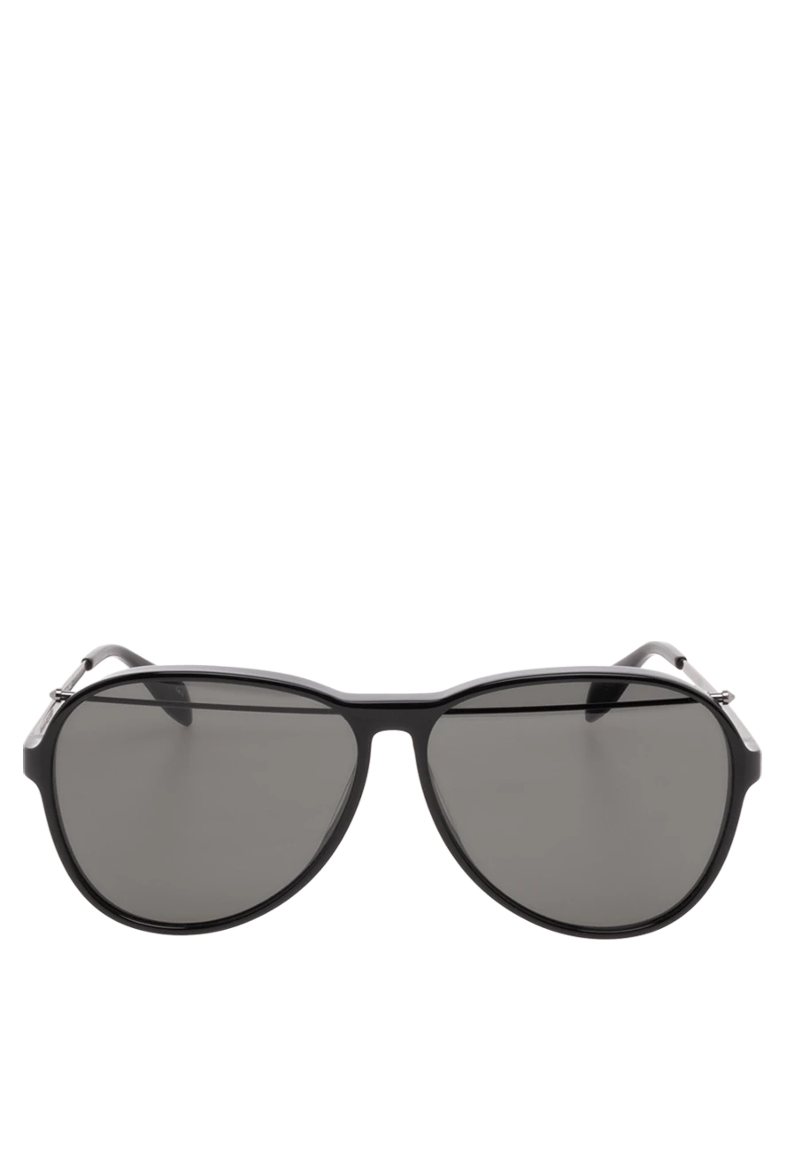 Alexander McQueen Black men's metal and plastic sunglasses for sun protection - UV protection, scratch protection, case included. plastic, metal. Country of manufacture: Italy. Care: specialized cleaning - photo 1