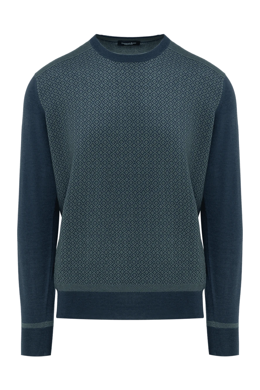 Stefano Ricci Джемпер з кашеміру та шовку зелений чоловічий - Фактурна тканина. 70% кашемір, 30% шовк. Країна виробник: Італія. Догляд: спеціалізоване чищення - фото 1