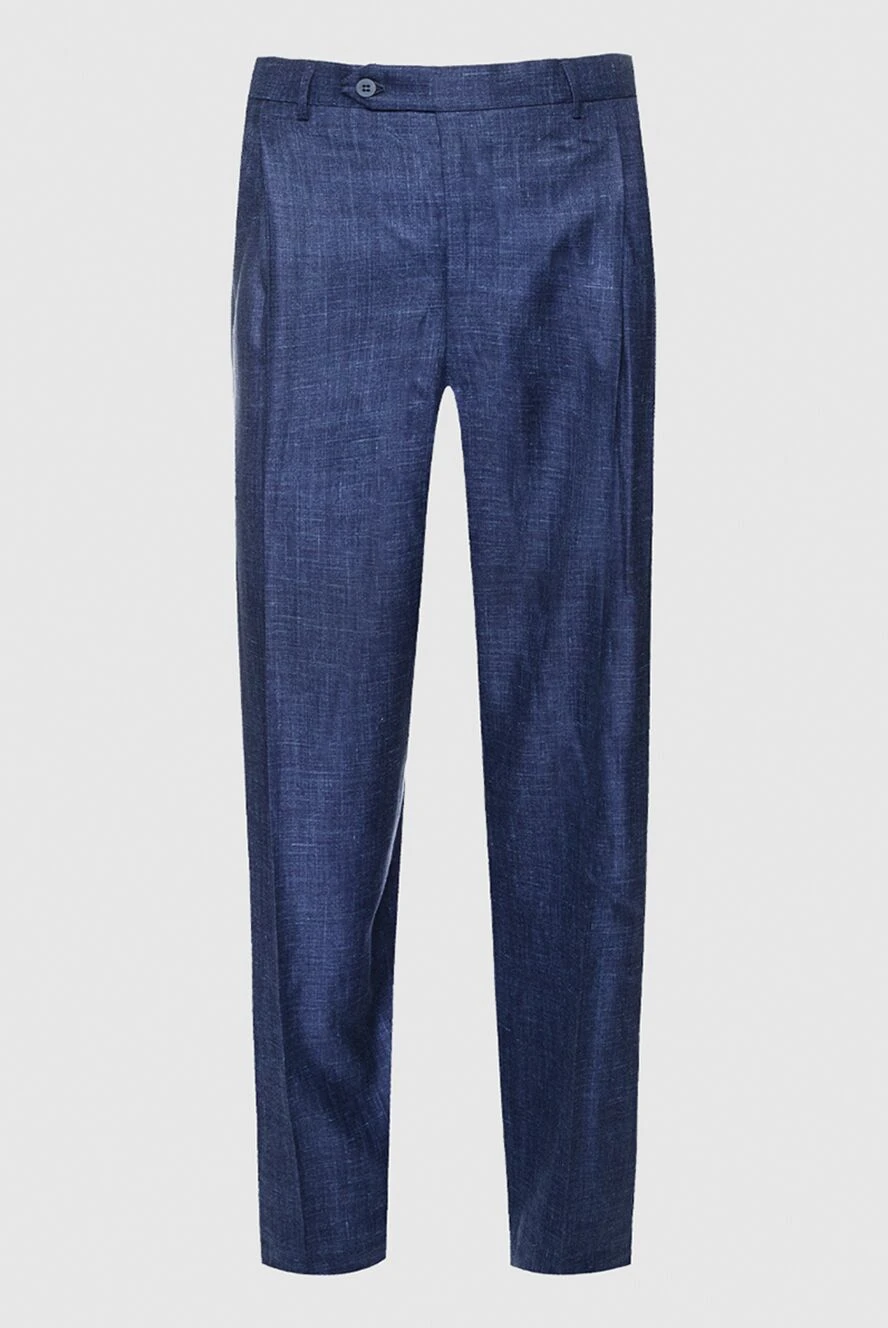 Stefano Ricci Штани кашеміру льону з гладкою фактурою. - 48% шовк, 35% кашемір, 17% льон. гудзик, блискавка. дві передні кишені, дві задні кишені. Країна виробник: Італія. Догляд: спеціалізоване чищення - фото 1