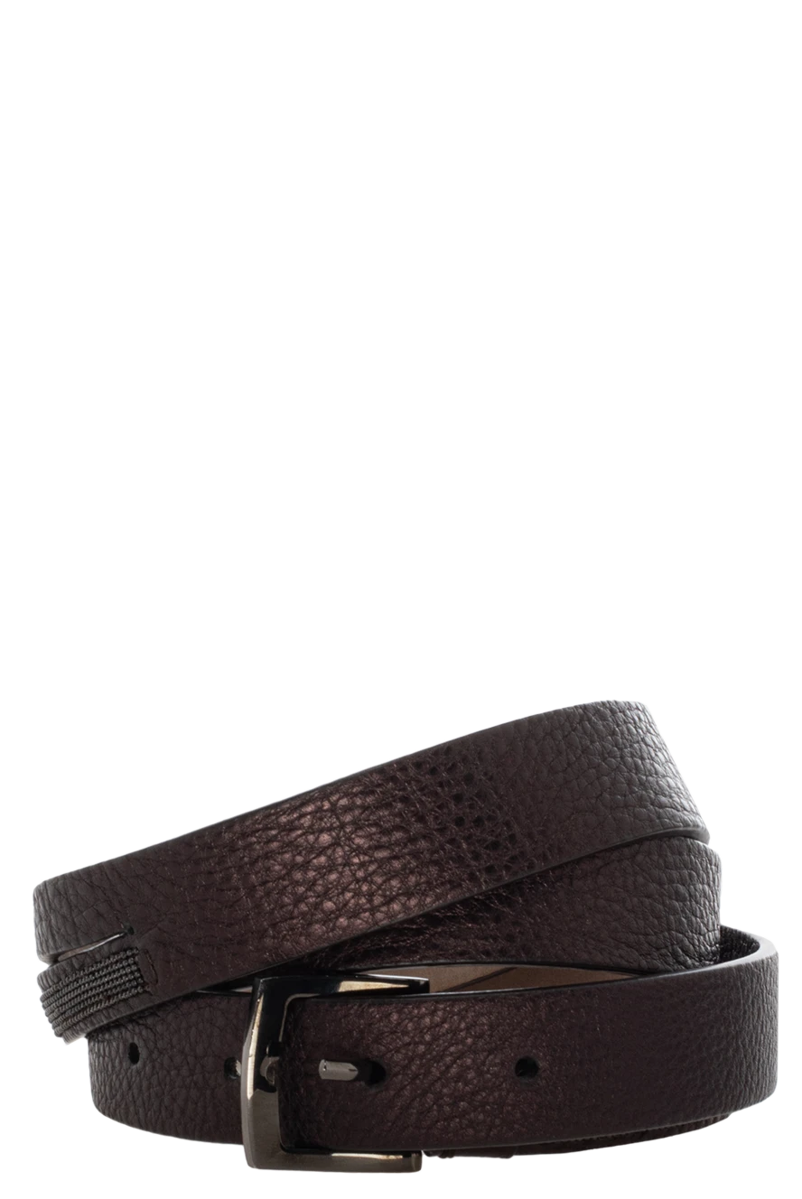 Brunello Cucinelli Women's classic leather belt brown - 100% genuine leather. buckle. Width: 2 cm. Country of manufacture: Italy. Care: specialized cleaning - photo 1