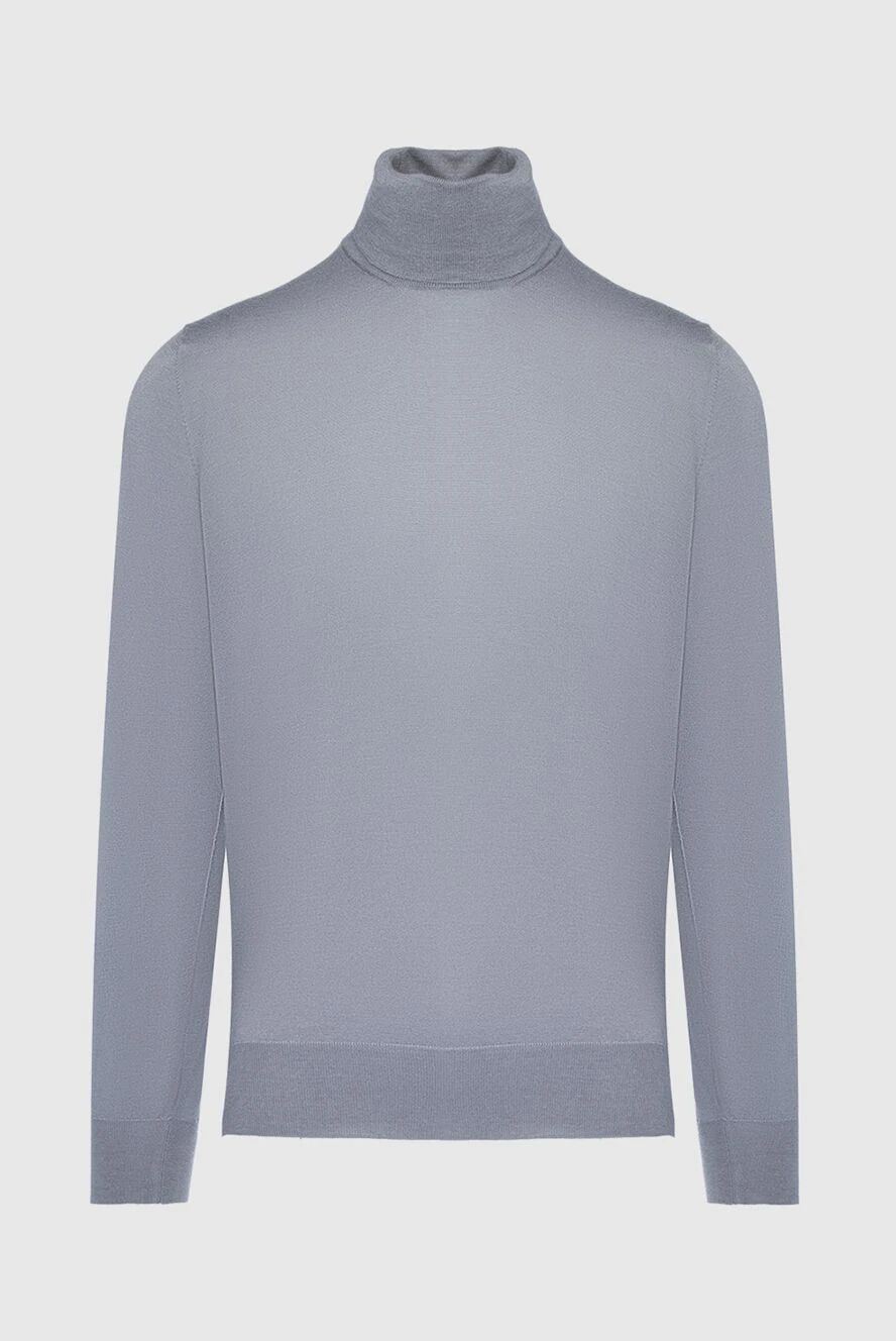 Brunello Cucinelli Men's cashmere and silk golf gray - High neck. 70% cashmere, 30% silk. Country of manufacture: Italy. Care: specialized cleaning - photo 1
