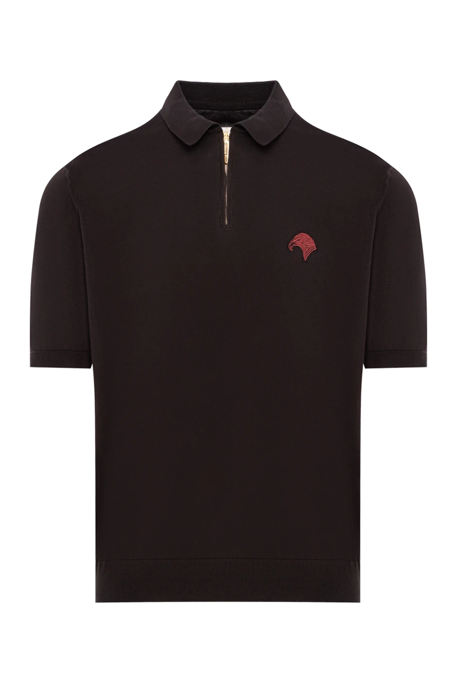 Stefano Ricci Червоне поло із гладкого трикотажу з коротким рукавом - Логотип бренду. 100% бавовна. Блискавка. Країна виробник: Італія. Догляд: спеціалізоване чищення - фото 1